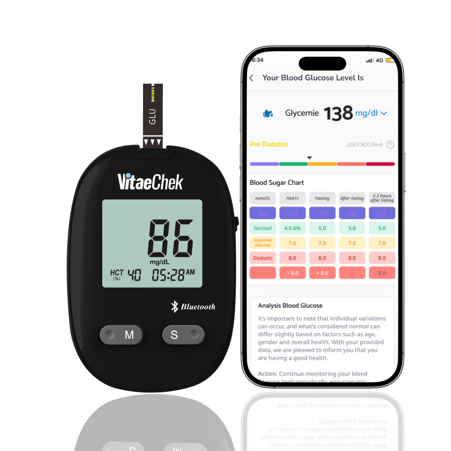 Misuratore glicemia Bluetooth ad alta precisione GDH-FAD – VitaeChek G1 Pro