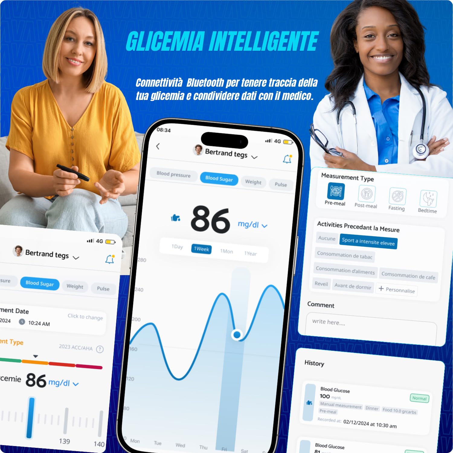 G1 Pro Glucometro bluetooth