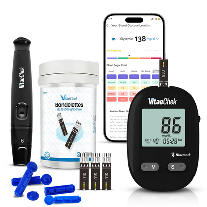 Kit Glucometro Intelligente VitaeChek G1 Pro – App Bluetooth