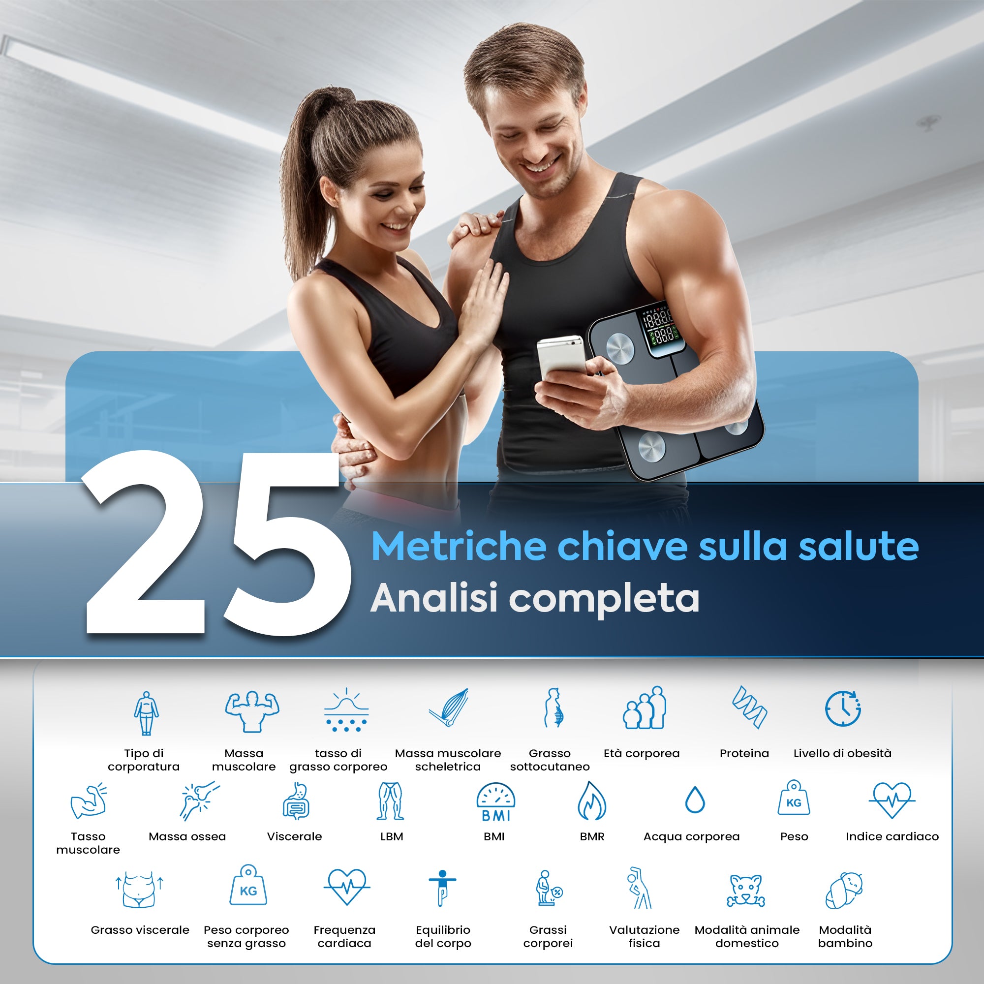 Brio 1 Pro Bilancia Pesa Persona Intelligente