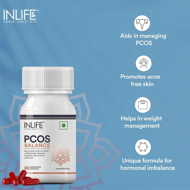 Nahrungsergänzungsmittel bei PCO-Syndrom (PCOS) — 60 Kapseln