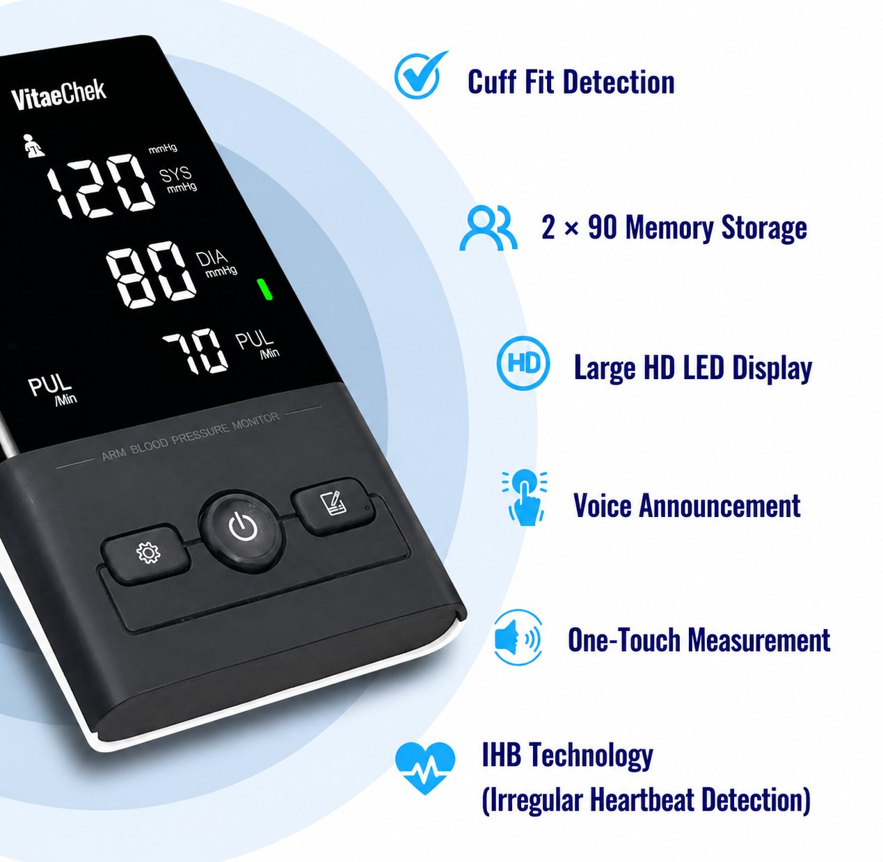 Misuratore di pressione da braccio smart VitaeChek P3