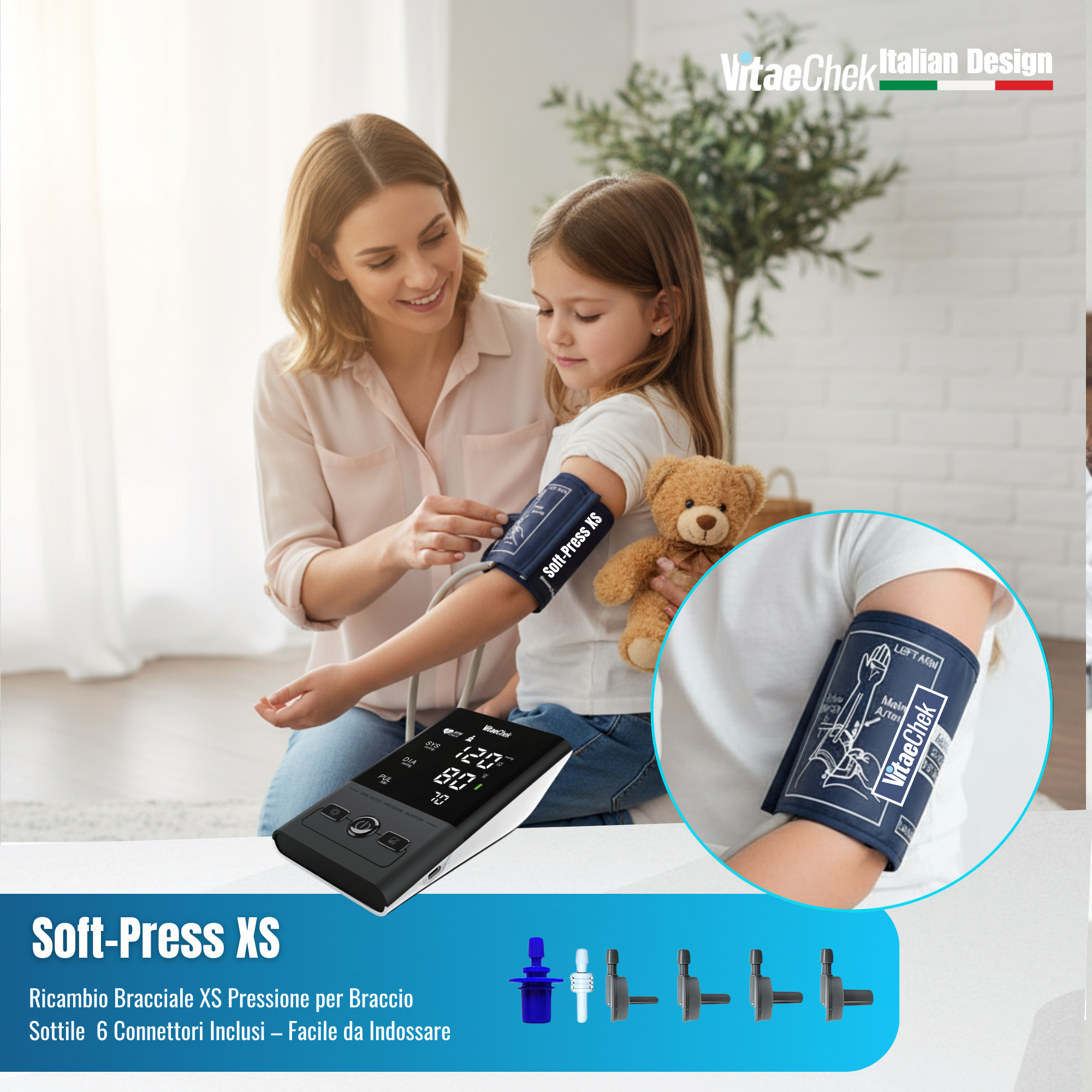 Bracciale universale compatibile con tutti i misuratori.