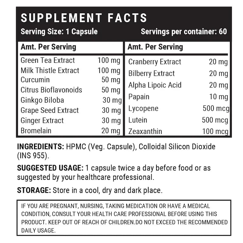 Antioxidantien — 60 Kapseln