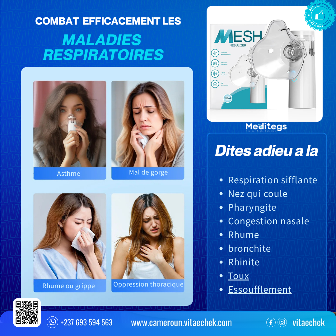AeroMist — soulage les maladies respiratoires : asthme, rhume, bronchite