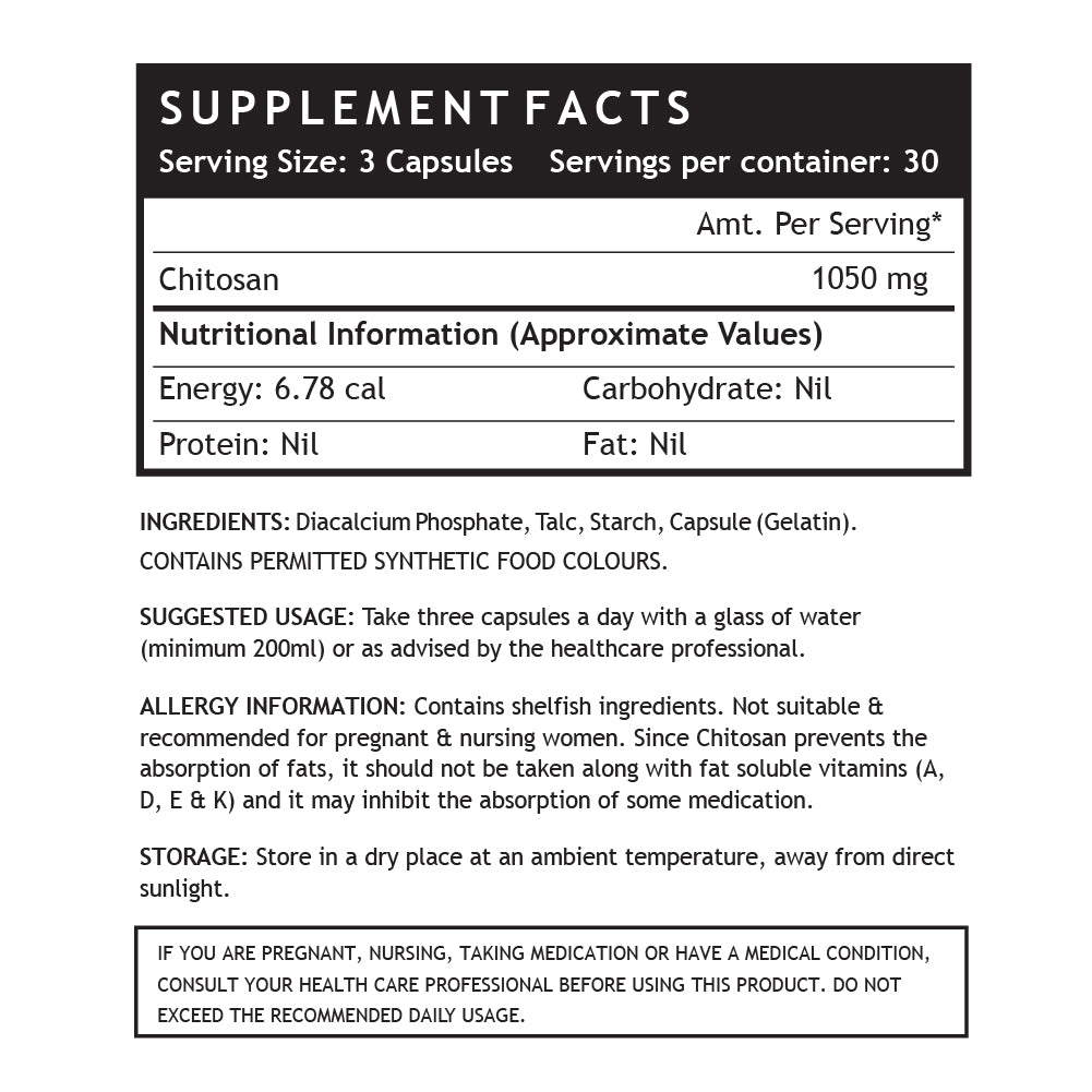 Chitosan — 90 gélules