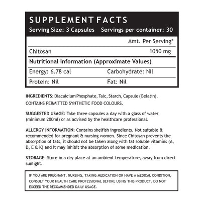 Chitosan — 90 gélules