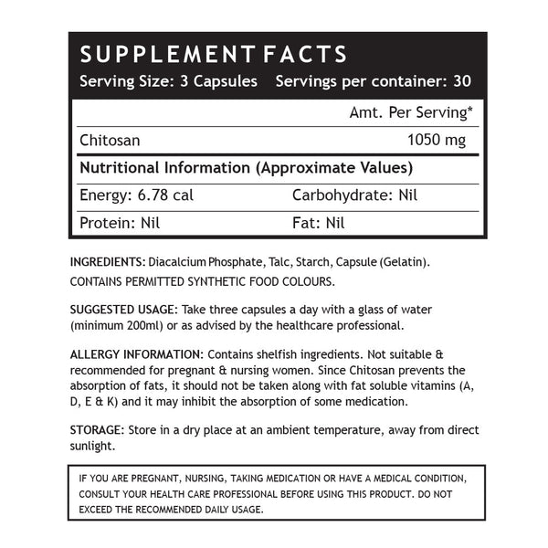 Chitosan — 90 capsules