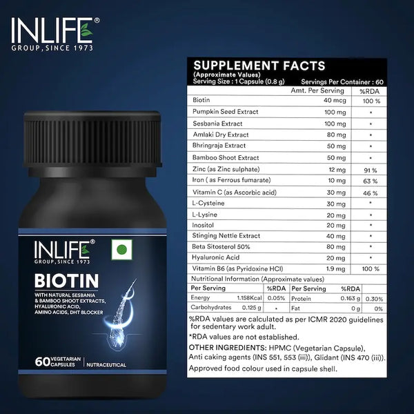 Biotin + Plants — 60 capsules